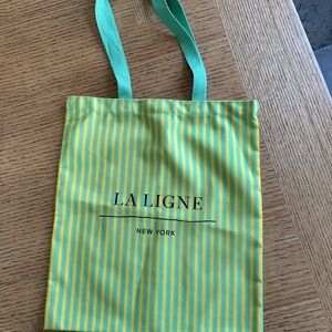 La Ligne Vibrant Yellow and Green Tote